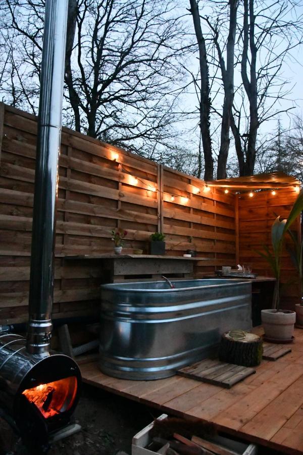 Tente bivouac&Spa privé avec poêle à bois Idrac-Respailles Extérieur photo