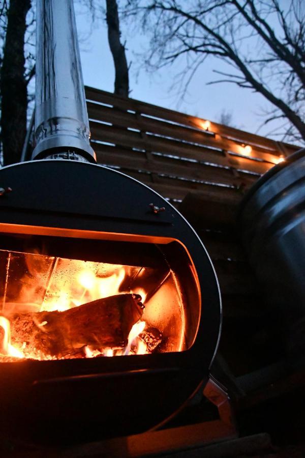 Tente bivouac&Spa privé avec poêle à bois Idrac-Respailles Extérieur photo