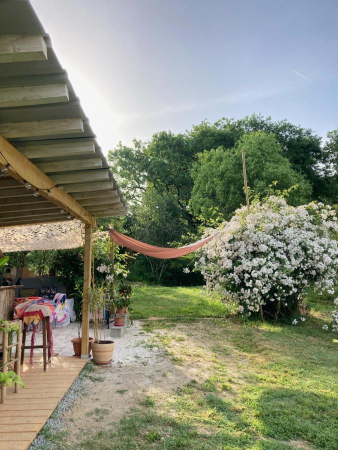 Tente bivouac&Spa privé avec poêle à bois Idrac-Respailles Extérieur photo