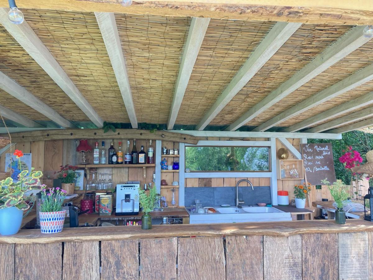 Tente bivouac&Spa privé avec poêle à bois Idrac-Respailles Extérieur photo