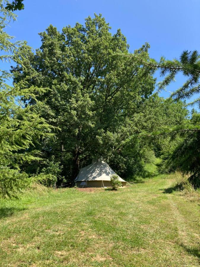 Tente bivouac&Spa privé avec poêle à bois Idrac-Respailles Extérieur photo