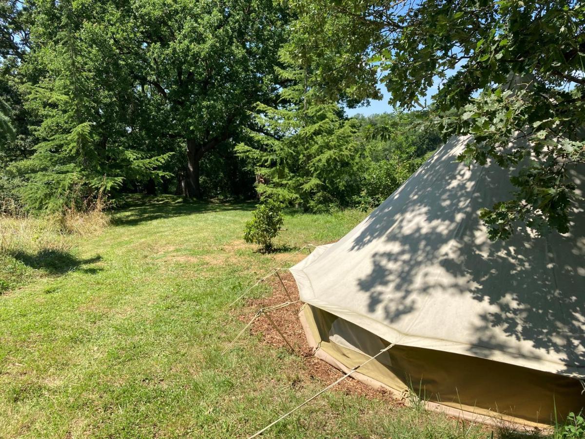 Tente bivouac&Spa privé avec poêle à bois Idrac-Respailles Extérieur photo