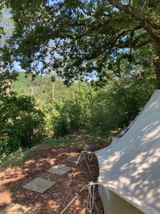 Tente bivouac&Spa privé avec poêle à bois Idrac-Respailles Extérieur photo