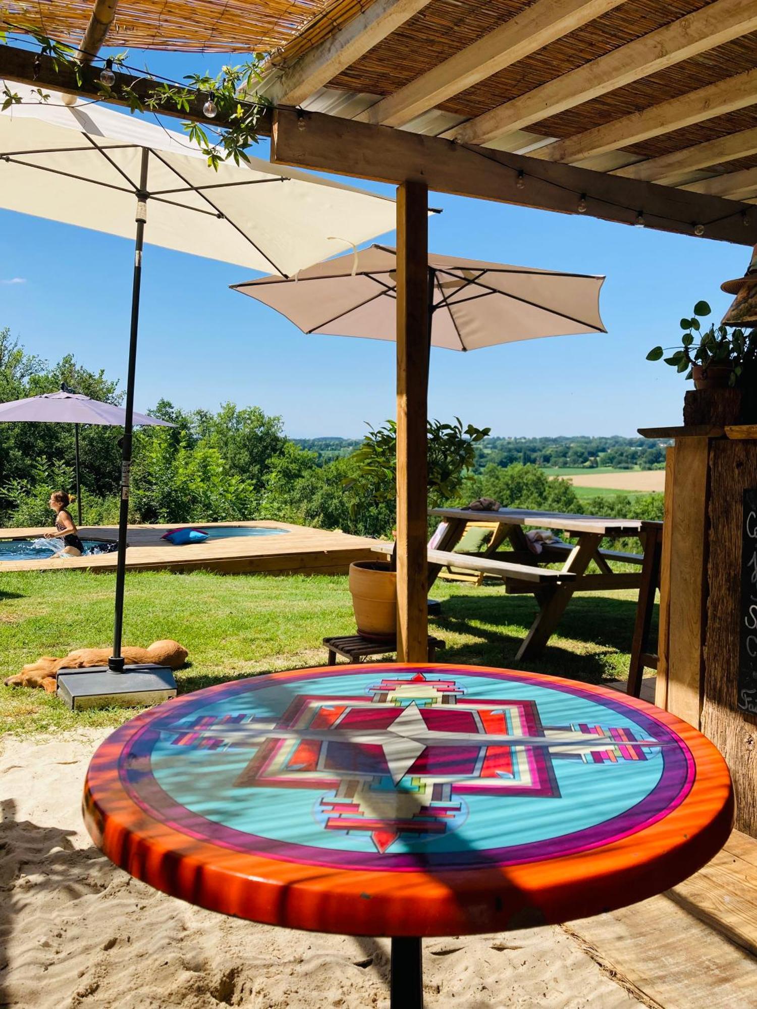 Tente bivouac&Spa privé avec poêle à bois Idrac-Respailles Extérieur photo